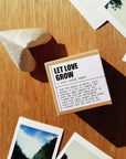 Wildflower seed paper 'Let love grow' single heart box