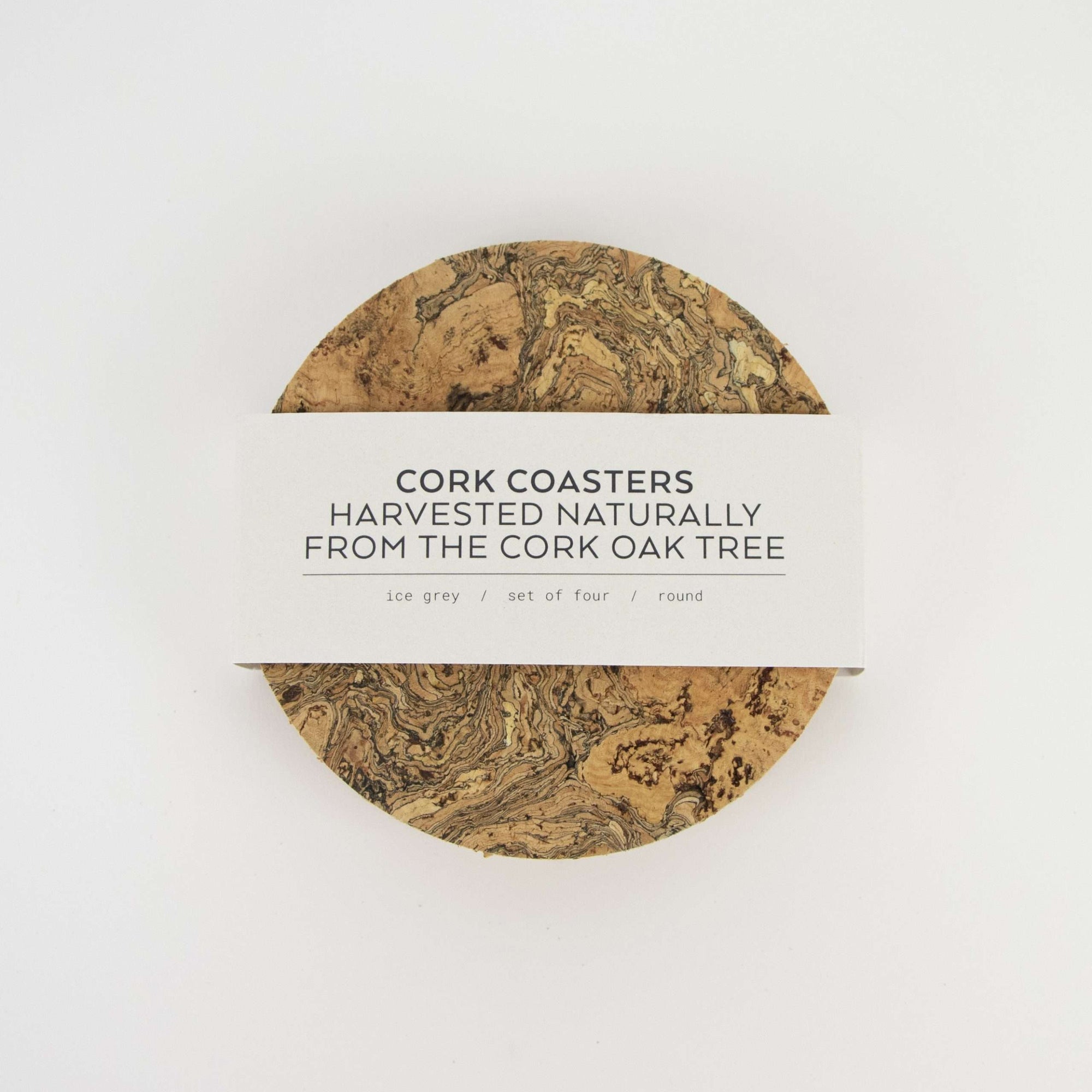 Natural Cork Coasters - Round