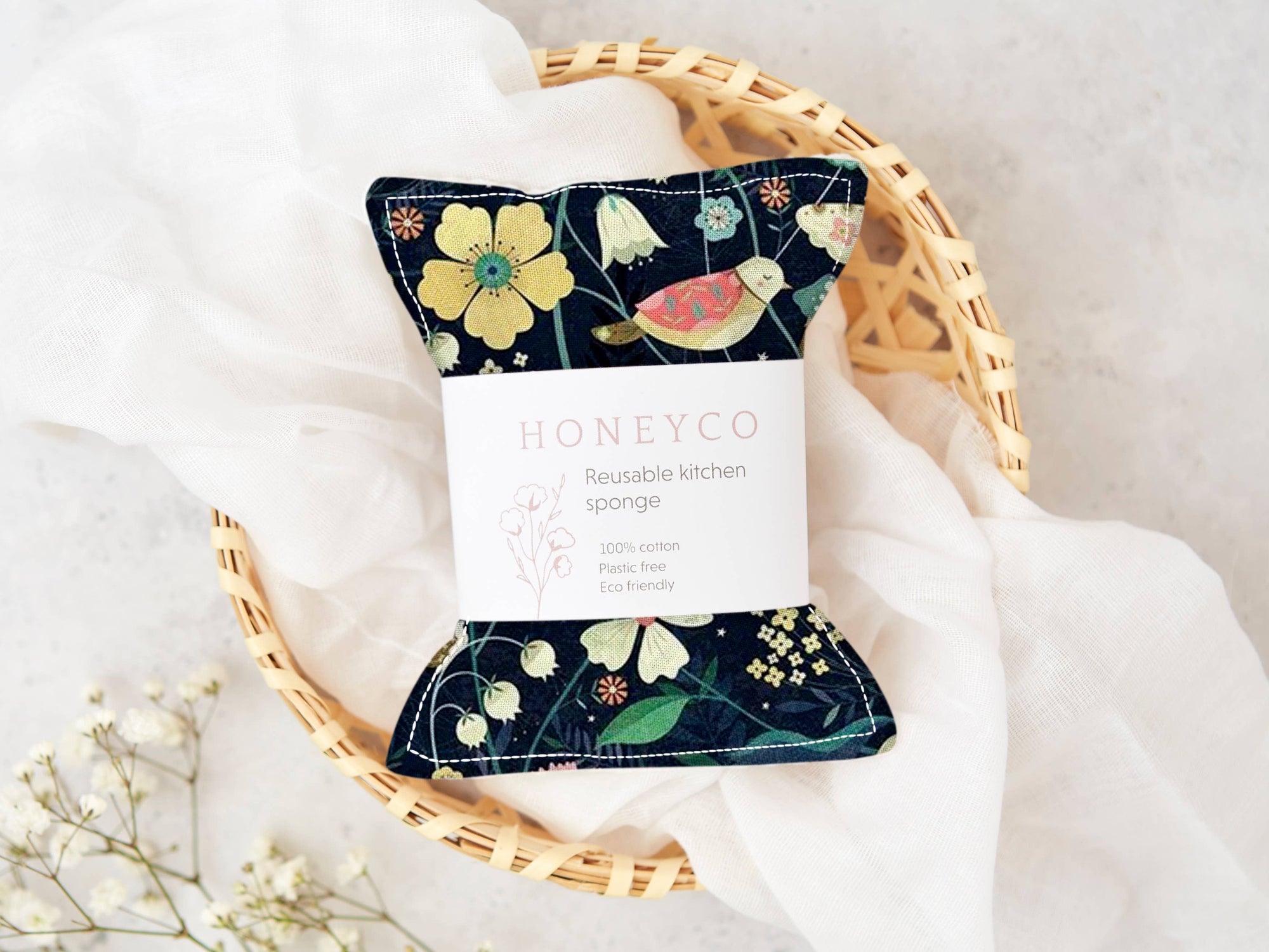 Reusable Floral Kitchen Sponge