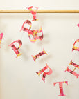 Happy Birthday - Recycled Red Mix Sewn Garland