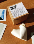 Wildflower seed paper 'Let love grow' single heart box