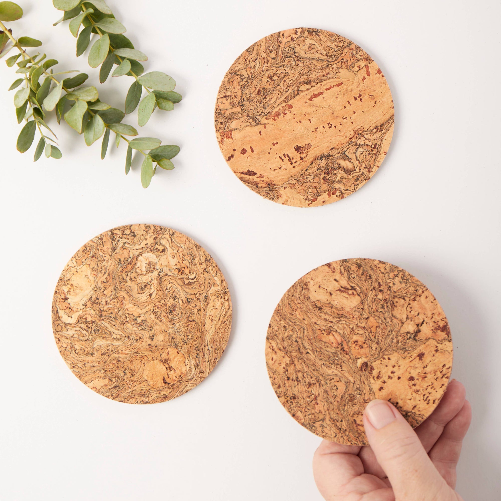 Natural Cork Coasters - Round