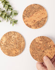 Natural Cork Coasters - Round