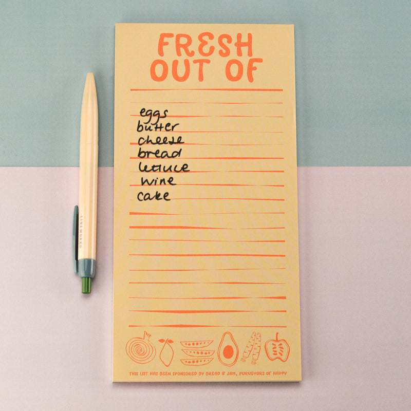 Fresh out of Magnetic Shopping List Pad
