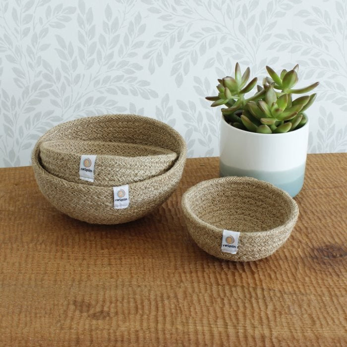 Jute Mini Bowl Set