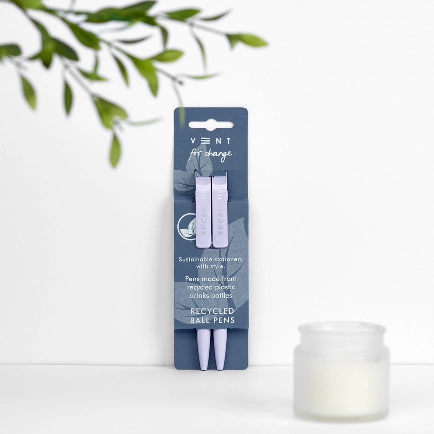 Recycled Drinks Bottle Pens - Lavender