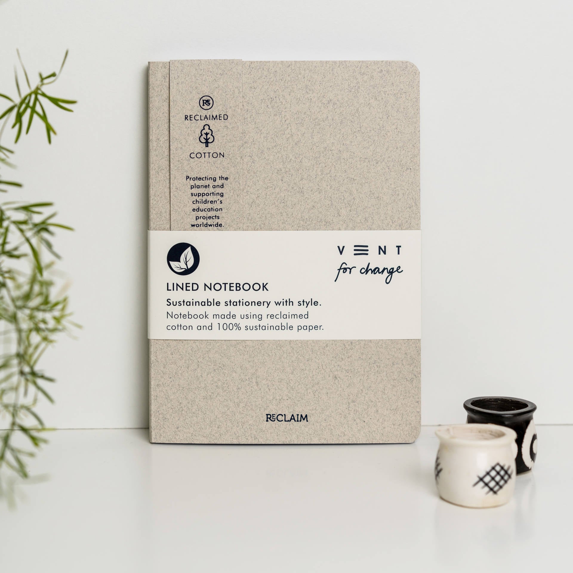 RECLAIM A5 Notebook – Pearl Cotton
