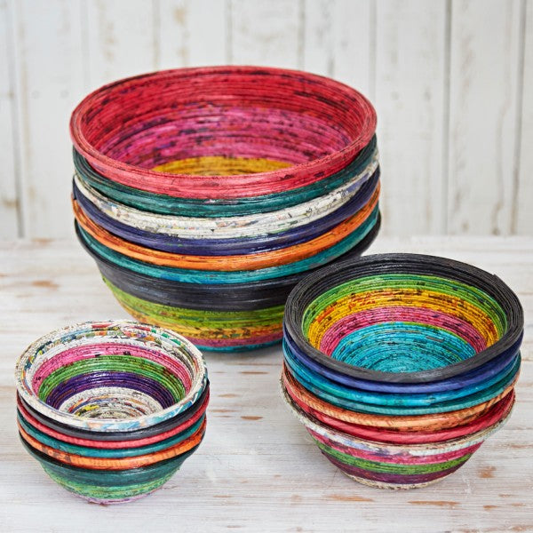 Recycled Magazine Bowls