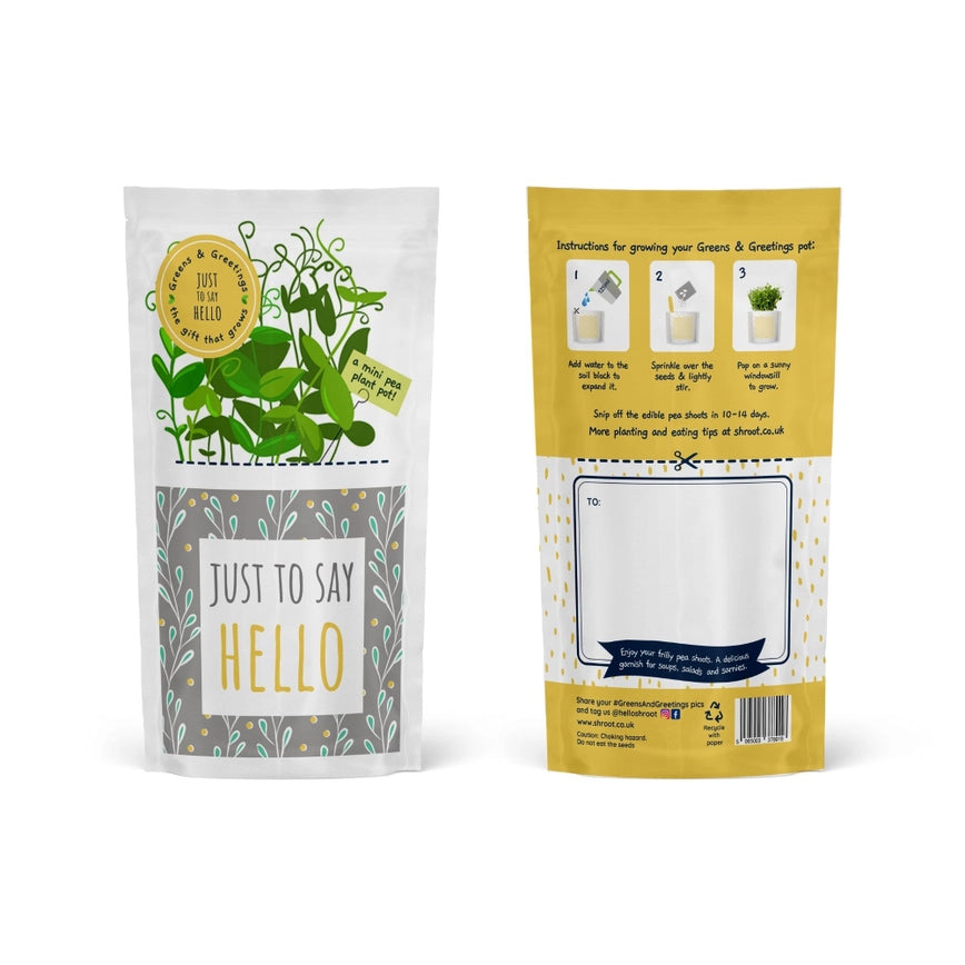 Just To Say Hello Greens & Greetings, Card and Seed Gift