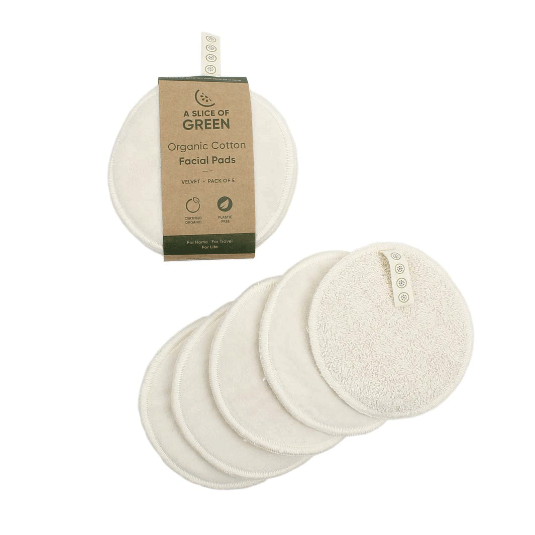 Organic Cotton Facial Pads – Pack of 5