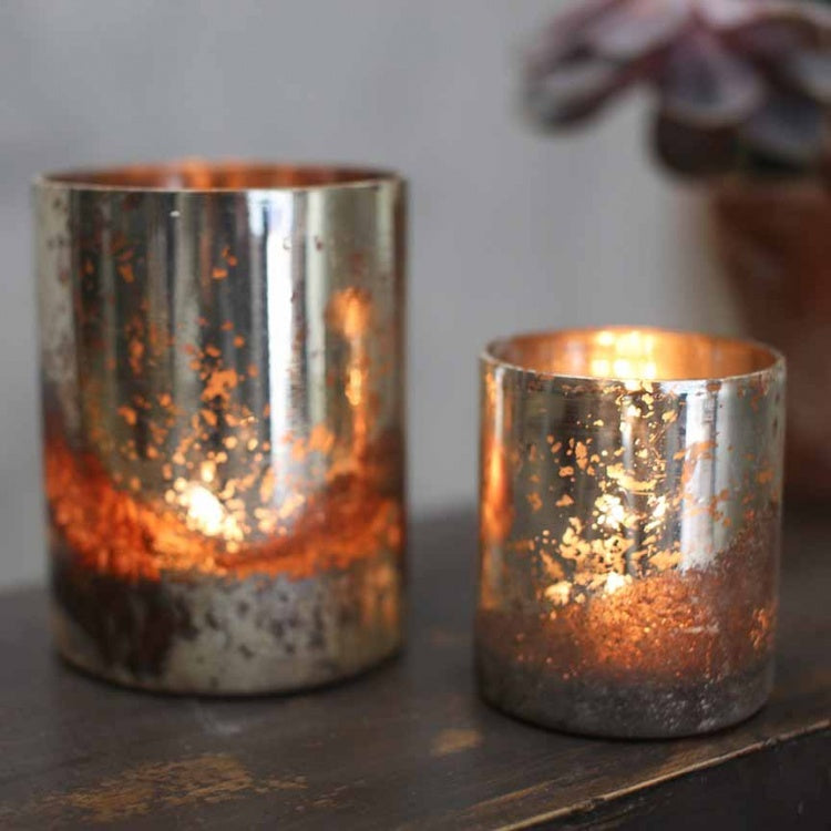 Tabia Rustic Silver T Light Holder