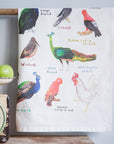 Cocks Bird Cotton Tea Towel