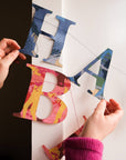 Happy Birthday - Recycled Red Mix Sewn Garland