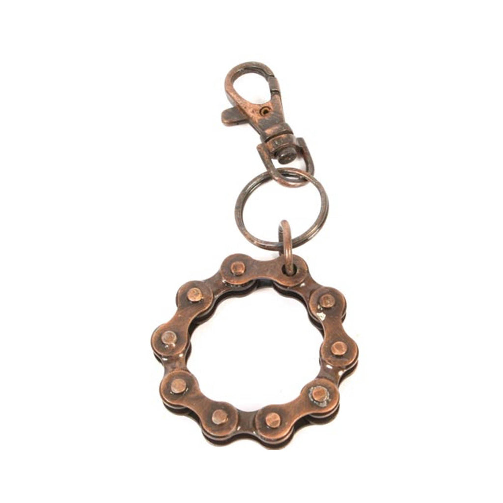 Bike Chain Keyring – Recycled Round Metal Gift – Protect the Planet