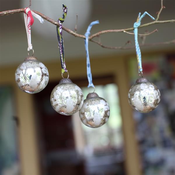 Antique Recycled Glass Baubles by Nkuku | Eco Gifts