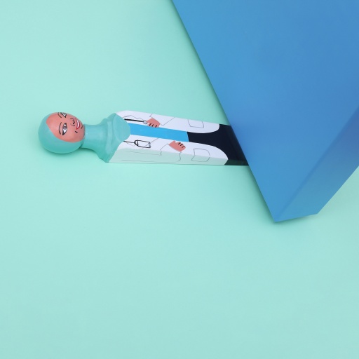 Major Blue Dave Door Stopper by Wedgie - :IN-RESIDENCE